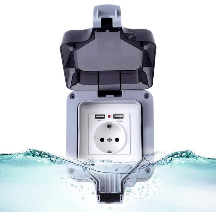 Boîtier mural 2 ports RJ45 CAT 5e STP (DEX-273267