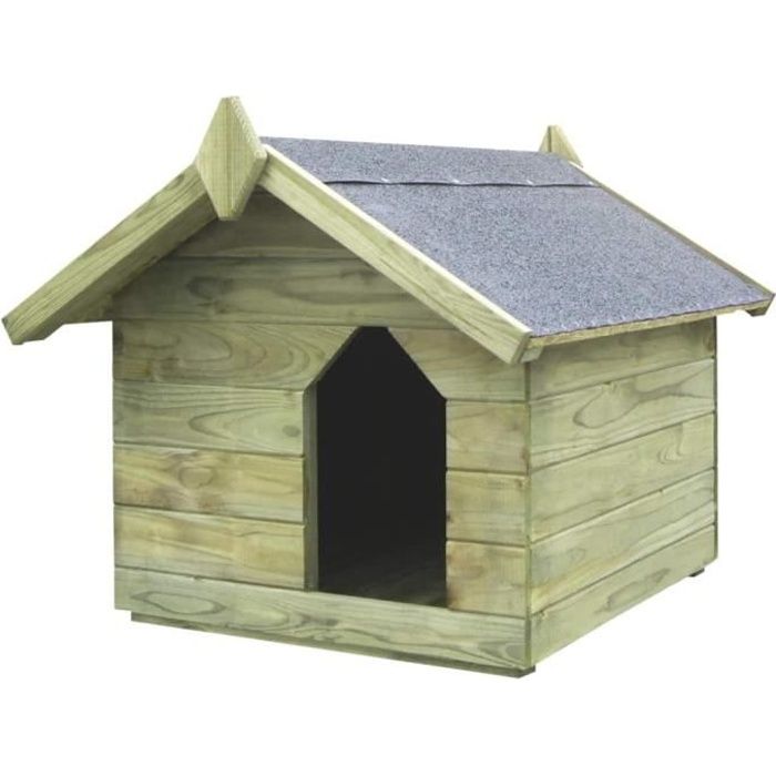 vidaXL Niche de jardin pin toit ouvrant