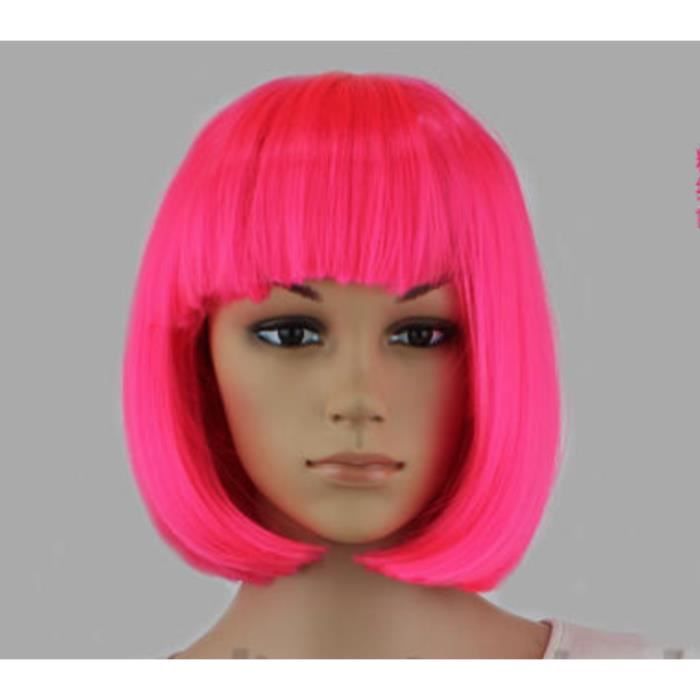 perruque fluo femme