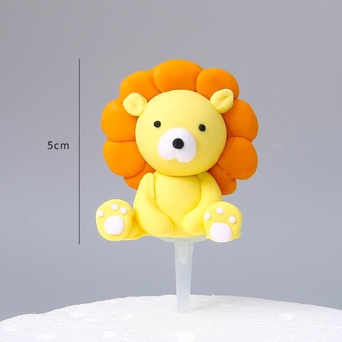 Lion De Couleur 1 Decoration De Gateau En Forme D Animaux 1 Piece Safari Jungle Animaux De La Foret Sauva Cdiscount Maison