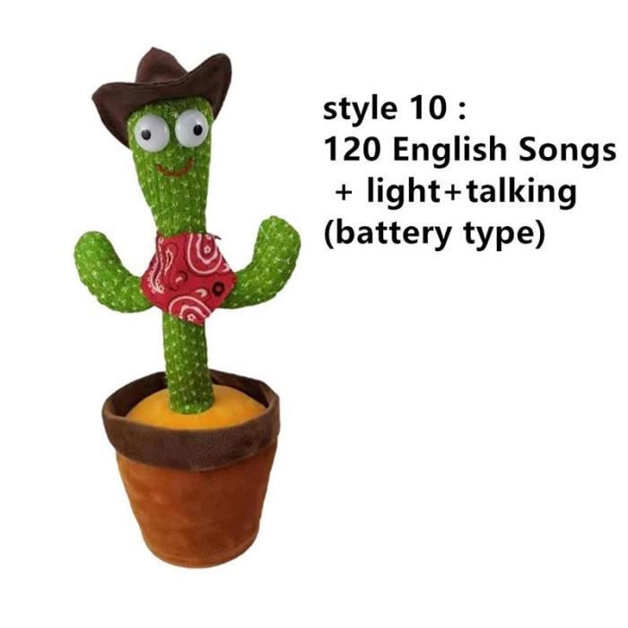 Jouet en peluche cactus qui parle et danse, jouet électronique d