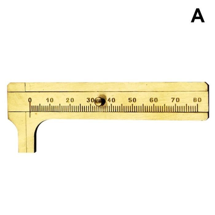 Mini Pied à Coulisse En Laiton Vintage - Outil De Mesure Précise Pour Bijoux, Non Magnétique - Dimensions 9.8x3.4 Cm - 2