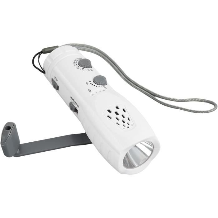 Lampe De Poche LED D'urgence AM FM Radio Manivelle