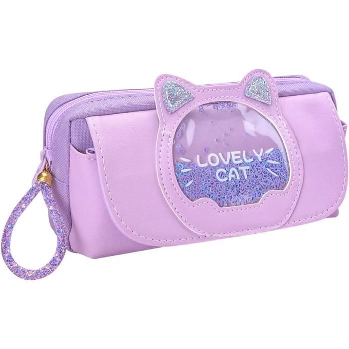 Trousse à Crayons Chat Toast - Trousse En Peluche Mignonne Pour École, Bureau, Cadeau Pour Enfants Et Ados (19x13 Cm)