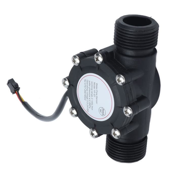 Capteur De Débit D'Eau 1-30 L/min - Capteur Hall Avec Raccords G1 - Pour Arduino, ESP32 - Plage 3-24V - Pour Piscine, Irrigation, Aquarium