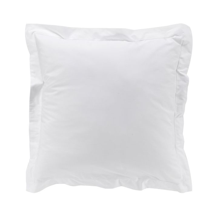 Cdaffaires Taie D Oreiller 63 X 63 Cm En Percale Uni 78 Fils Blanc Cdiscount Maison