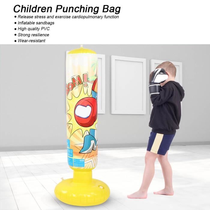 Sac De Frappe Pour Enfants,120Cm Sac De Frappe Boxe Sur Pied,Fitness De