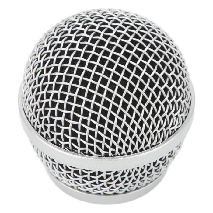Grille De Micro En Acier Inoxydable - Remplacement Pour SM58, Beta58, Etc. (blanc, Avec Mousse) - 3