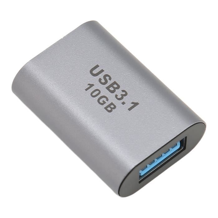4 Adaptateurs USB-A Mâle Vers USB-C Femelle 10Gbps - Charge Rapide 3A, Transfert Données