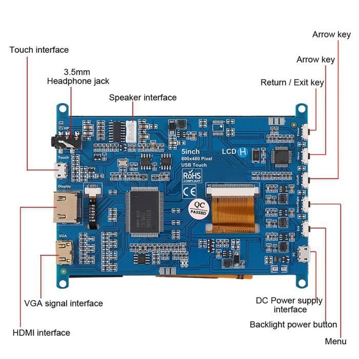 Écran LCD 5,7 Pouces LM32009P - Résolution 320x240, Rétroéclairage 280 Cd/m², Neuf Avec Garantie 90 Jours
