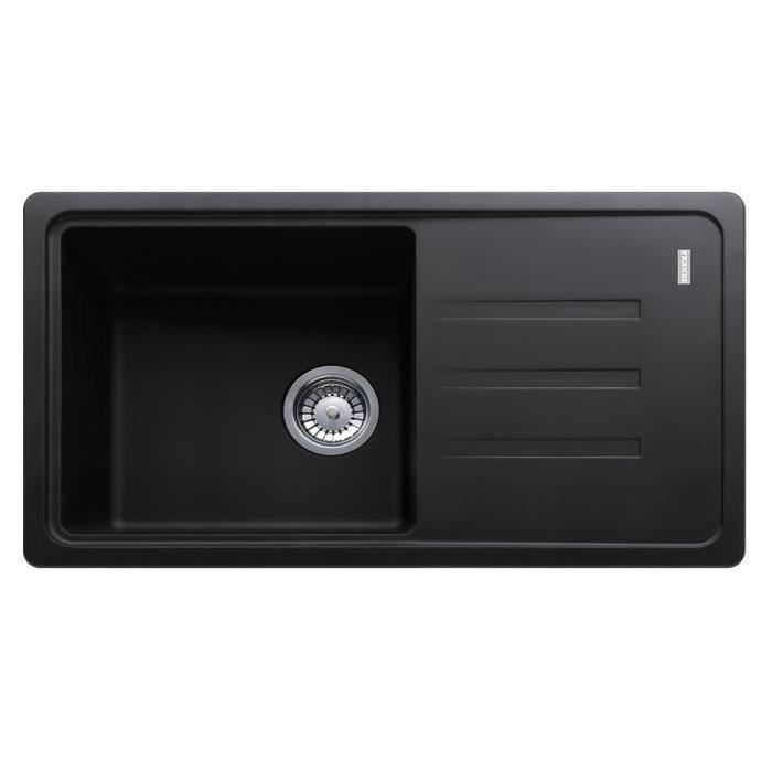 Franke Strata STG 614-78 Onyx Évier De Cuisine En Granit Noir - 78x43.5cm Avec Égouttoir Intégré