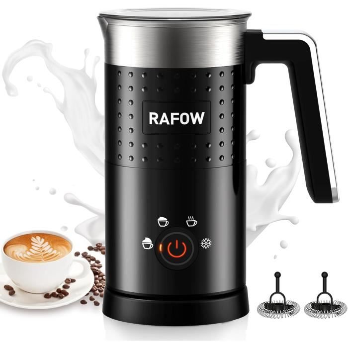 Mousseur à Lait Électrique 4 En 1 – Écran LED, Silencieux 50dB, Mousse Chaude/Froide, Acier Inox Pour Cappuccino, Latte & Chocolat Chaud