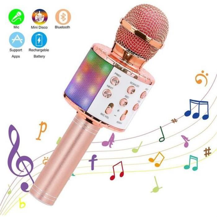 Micro Enfant sur, Jouet Fille 3-8 Ans, Karaoke pour Chanter Pied