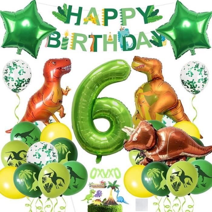 GEEKEO Décorations Anniversaire Dinosaure, Kit Anniversaire Dinosaure  Decoration Anniversaire Enfant Garcon Fete Anniversaire, XXL Ballon  Anniversaire