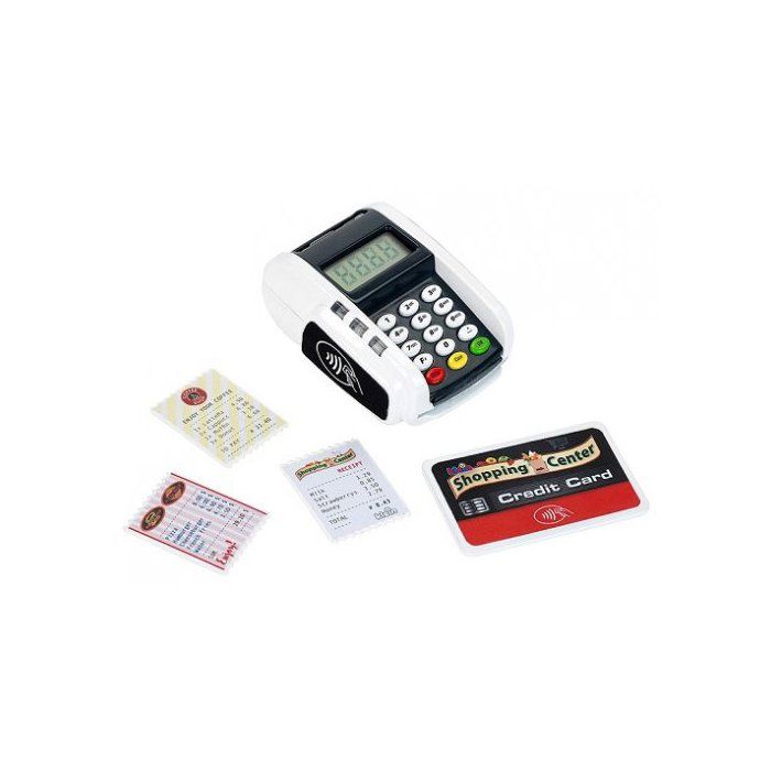Lecteur de carte bancaire TPE electronique avec fonctions realistes - Jeu dimitation Shopping - Marchande Supermarche