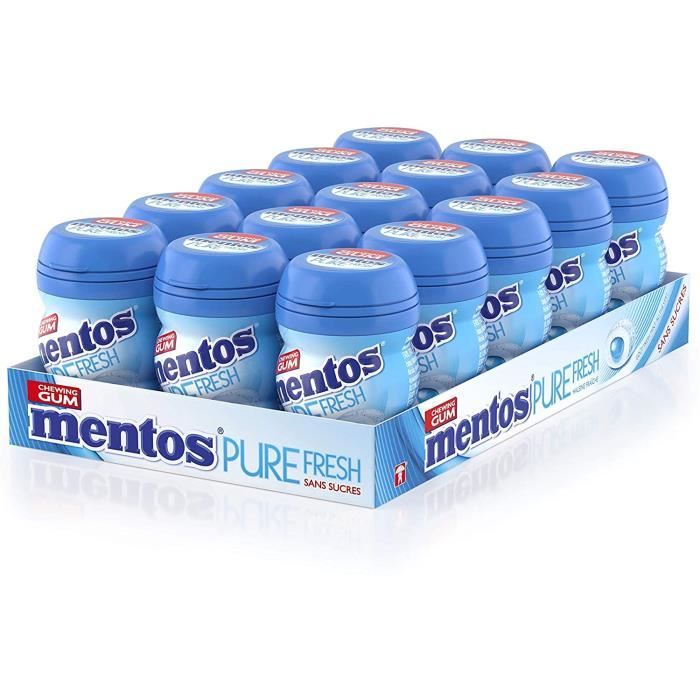 Hygiene Dentaire ChewingGum Mentos Pure Fresh Parfum Mint Sans Sucres