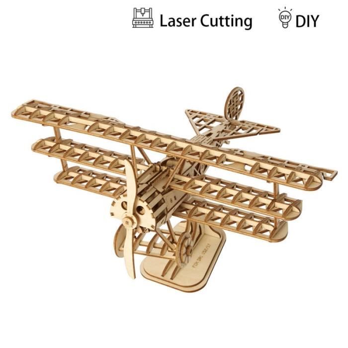 VGEBY ensemble de jouets d'avion en bois 4set bricolage planeur