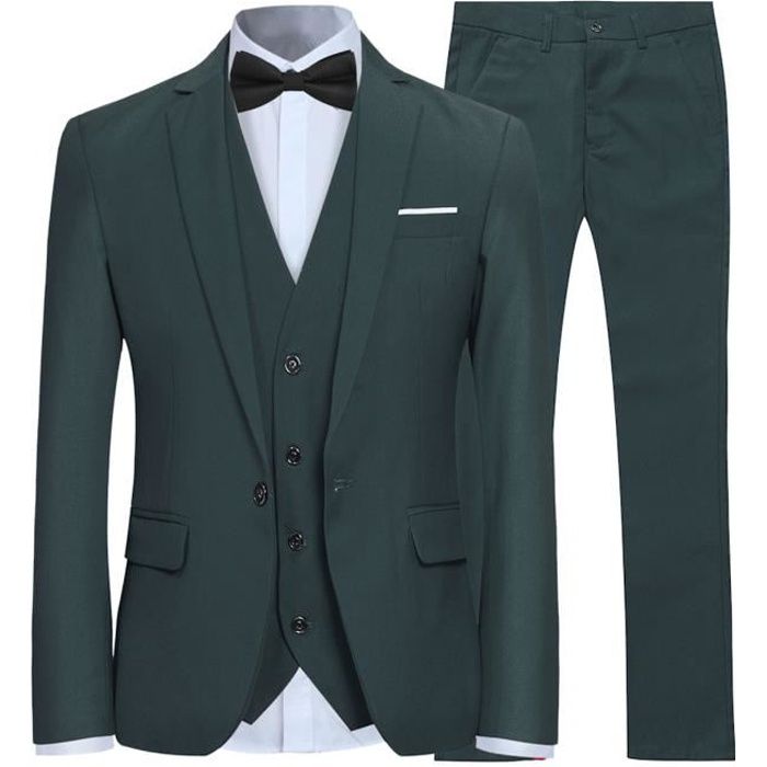 Costume Homme Formel Pièces Un Bouton Business Mariage Slim Fit