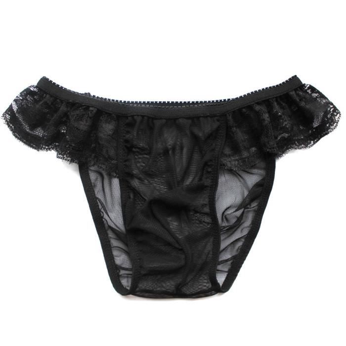 Sissy Pouch Panties Men/'s à Volants Dentelle Bikini Slips Strings Lingerie Sous-vêtements