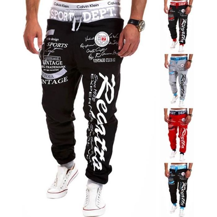 Pantalon de jogging Hommes sport de marque luxe de imprim et