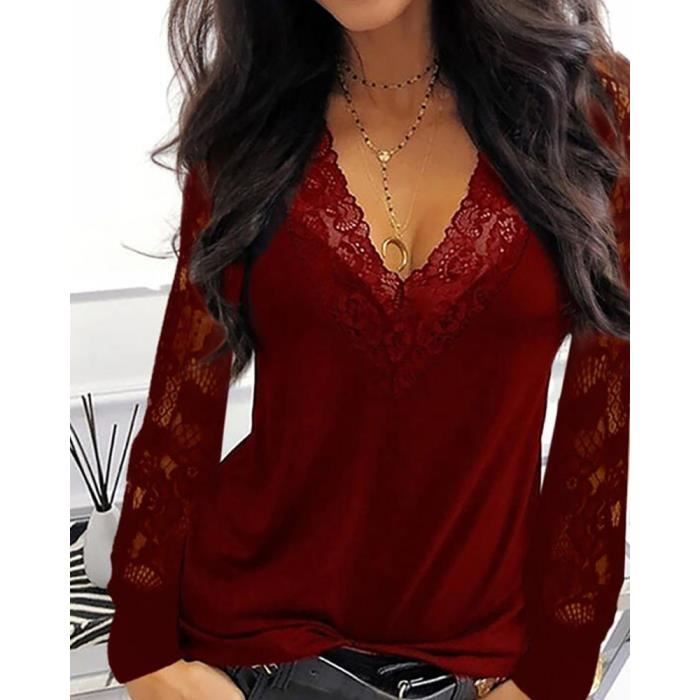 Tunique Sweat Femme Sonoma – Rouge, Col Capuche, Manches Longues – Taille XL