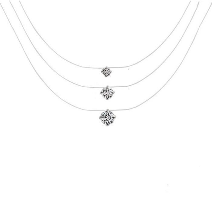 COLLIER Cristal SWAROVSKI 3 Rangs Ras de cou sur COLLIER Cristal SWAROVSKI 3 Rangs Ras de cou sur