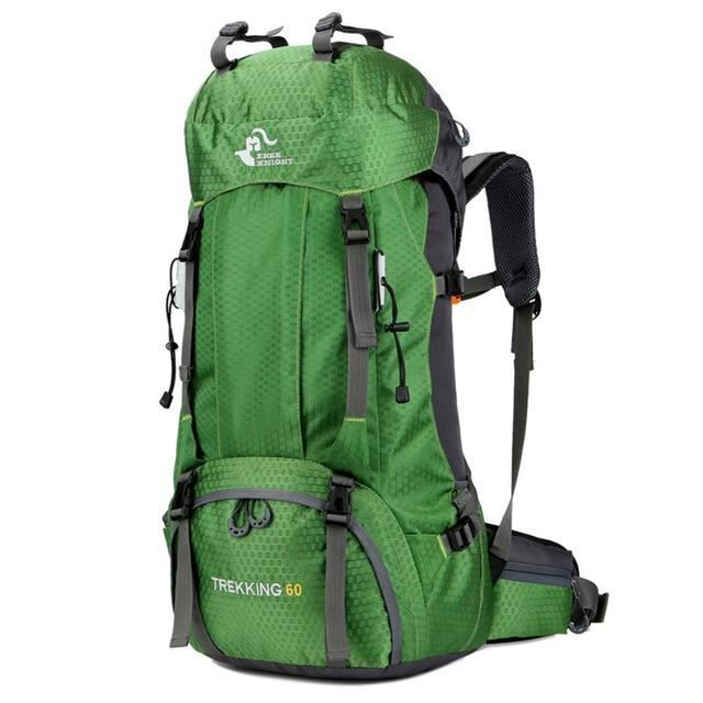 Green -Sac à dos étanche en nylon pour hommes,60l,pour voyage,sport