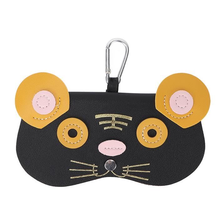 Étui Lunettes Simili Cuir Noir - Rigide - Pour Cadres Petits/Moyens - 16x6x3.5cm - Protection Max