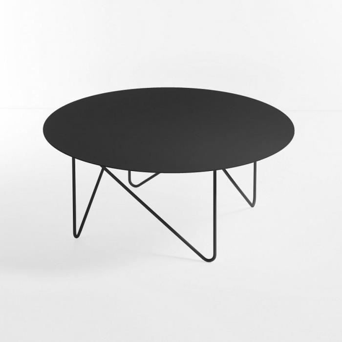 table basse - pezzani - shape - rond - métal - noir