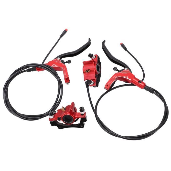 Ensemble de freins à disque pour VTT PWSHYMI - Kit de frein hydraulique à coupure sport chargeur Rouge