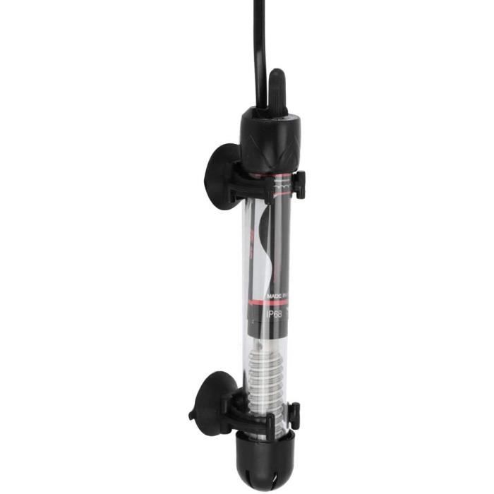 Chauffage D'aquarium 50W - Thermostat Réglable 15-34°C - Pour Bassins Jusqu'à 50L - Sécurité Arrêt Automatique Hors Eau