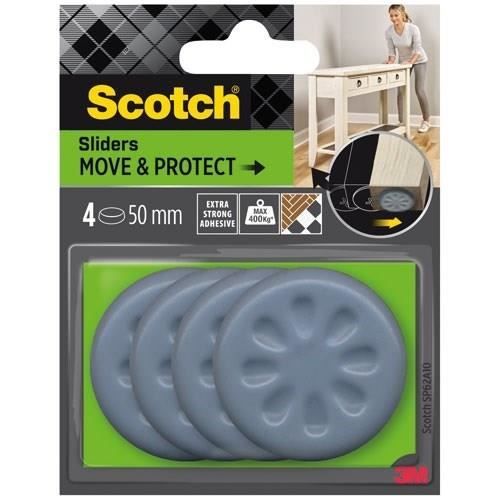 Patin glisseur adhésif rond Scotch ø50 mm