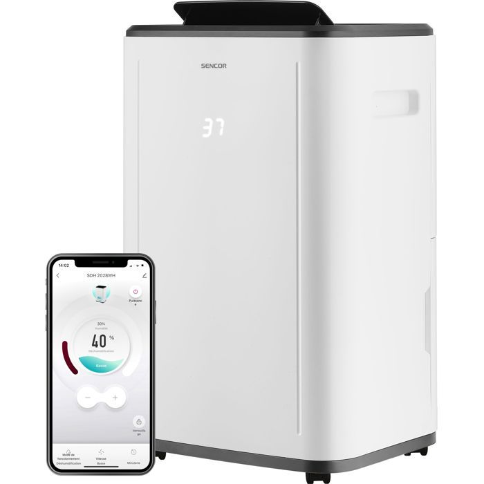 Déshumidificateur mobile intelligent SENCOR SDH 2028WH 20 /jour Réservoir : 6 2 vitesses