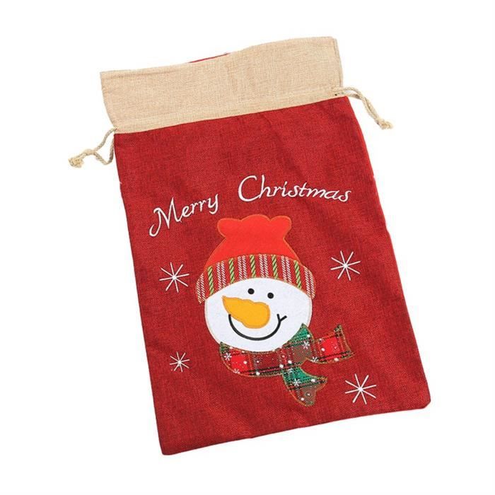 Sac Cadeau De Noël Géant Imprimé Joyeux - Avec étiquette Et Cordon, Parfait Pour Les Gros Présents