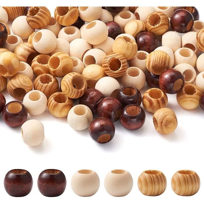 Cheriswelry - Lot de 100 perles rondes eois pour eadlocks, perles en