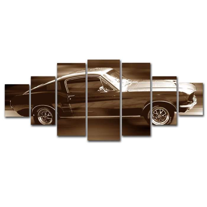 Tableau Toile Ford Mustang 1967 Eleanor - Impression Montée Sur Châssis, Prêt à Accrocher