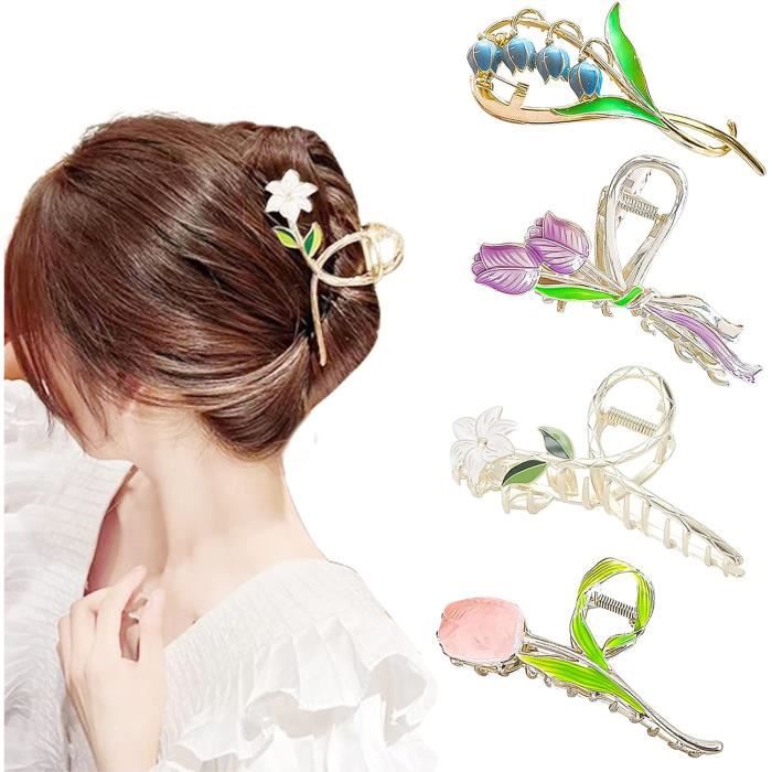 Lot De 4 Pinces à Cheveux Avec Peigne - Accessoire Coiffure Femme - Neuf
