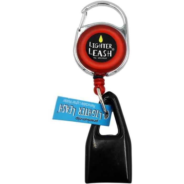 Accessoire Poche Porte-briquet Enrouleur 0XBIT - 5 Pièces Noires Avec Clip Et Crochet - Anti-perte Pour Ceinture, Sac à Dos Ou Clés Clipper Accendino