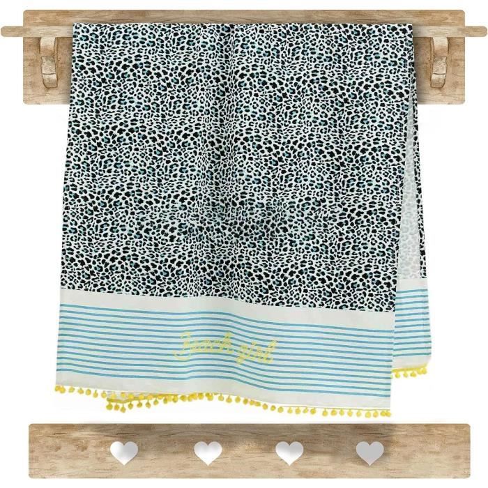 SOLTAKO Fouta Peshtemal XXL - Serviette Plage Anti Sable - Drap de Bain pour Hammam, Sauna, Yoga, Pique-Nique - Grande Taille 100x200 cm - Drap 2 Personnes