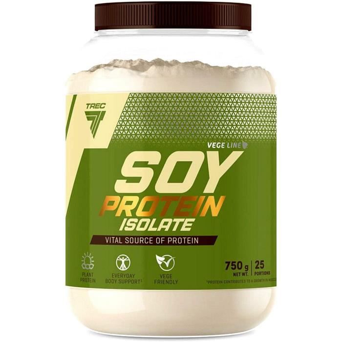 Soy Protein Isolate 750g CHOCOLAT Trec Nutrition | Protéine de Soja | Végétale Vegan | Convient aux Végétariens