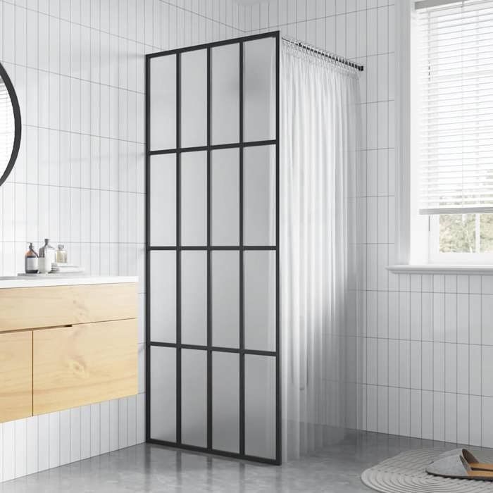 vidaXL Écran de douche Verre dépoli 80x195 cm - vue 2