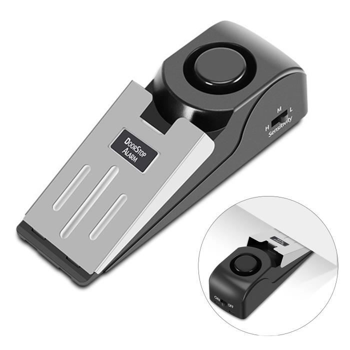 2 En 1 Alarme De Butée De Porte 120db Haute Décibel En Forme