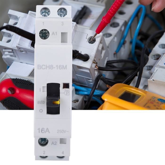 Akozon Contacteur AC 63A Contacteur AC Domestique Sur Rail DIN BCH8-63M