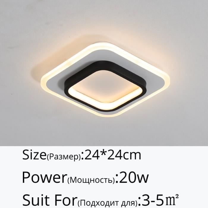 PLAFONNIER,CY101 Square Black-Warm White NO remote--Plafonnier Led Au ...