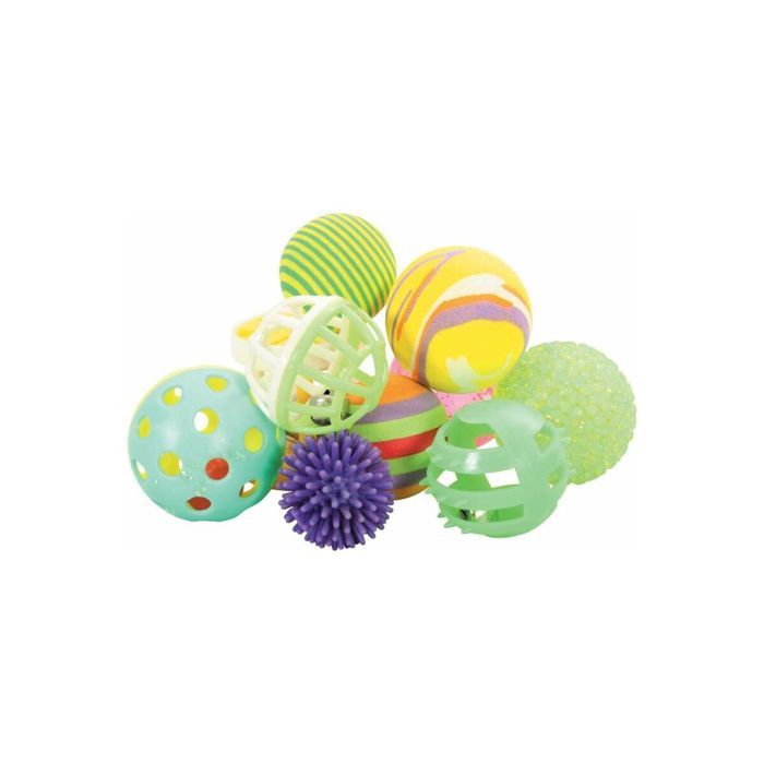 Jouets pour chats - Multicolore - 10 pièces - 4x4x4 cm - Intérieur - Stimulation physique