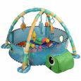 Tapis d'éveil bébé évolutif Disney Princesses - Tortue - Avec piscine à balles et 5 jouets d'activité-1