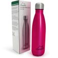 CampTeck 500ml Rose Bouteille D’eau Acier Inoxydable Gourde Sports Isolée Camping Thermos-1