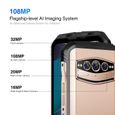 DOOGEE V30T Smartphone Robuste 5G 20Go+256Go 6.58" FHD 120Hz 10800mAh/66W 108MP Caméra GPS NFC - Or-1