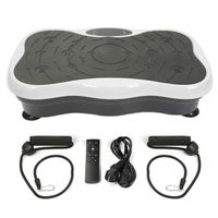 Plateforme Vibrante & Oscillante-Appareil Fitness, Plaque Vibrante 5 Modes 99 Niveaux D'Intensité,2 Bandes De Résistance, Haut-Parleur Bluetooth Télécommande + Écran LCD (Noir