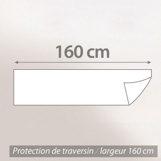 Housse de Protection de traversin imperméable Arnaud Blanc 160 cm LINNEA  Pas Cher 